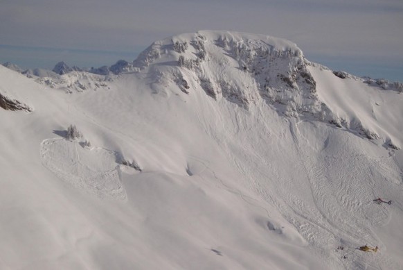 Der Unfallort an der Westflanke des Matonajöchle