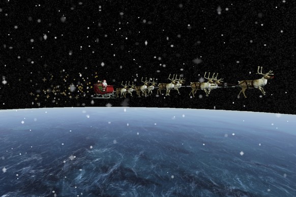 This image from NORAD shows NORAD's Santa Tracker.  Armed with radars, sensors and aircraft, NORAD in Colorado has been keeping a close eye on Santa and his sleigh from the moment he...