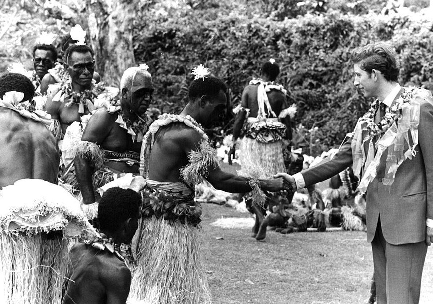 Prince Charles meeting local chiefs at Levuka on the island of Ovalau, 10/15/1970. (Photo by Express/Archive Photos/Getty Images)