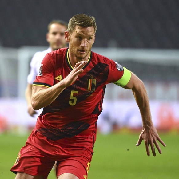 Belgium v Belarus World Cup Qatar Qualifying Round LEUVEN, BELGIUM - MARCH 30 : Jan Vertonghen defender of Belgium during the FIFA World Cup, WM, Weltmeisterschaft, Fussball Qatar 2022 Qualifiers Roun ...
