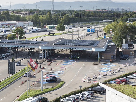 Die Initiative würde den internationalen Verkehr neu regeln: Grenze zwischen Deutschland und der Schweiz bei Basel.