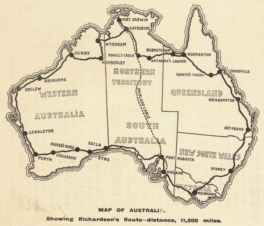 Arthur Richardson bike around Australia 1899