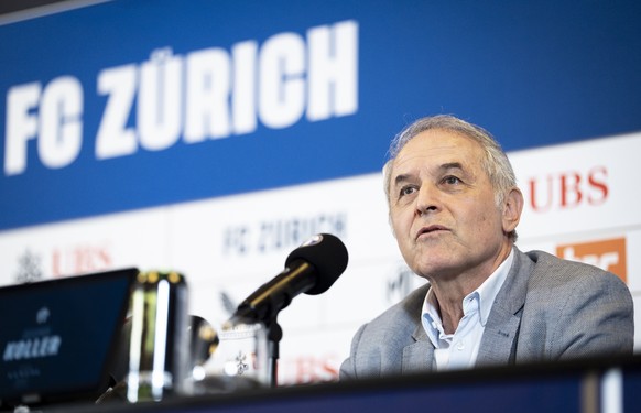 Trainer Marcel Koller (FCZ) spricht an der Medienkonferenz zur Saison 2026/2027 des FC Zuerich (FCZ) am Montag, 15. Juni 2026 auf der Sportanlage Heerenschuerli in Zuerich. (KEYSTONE/Claudio Thoma)