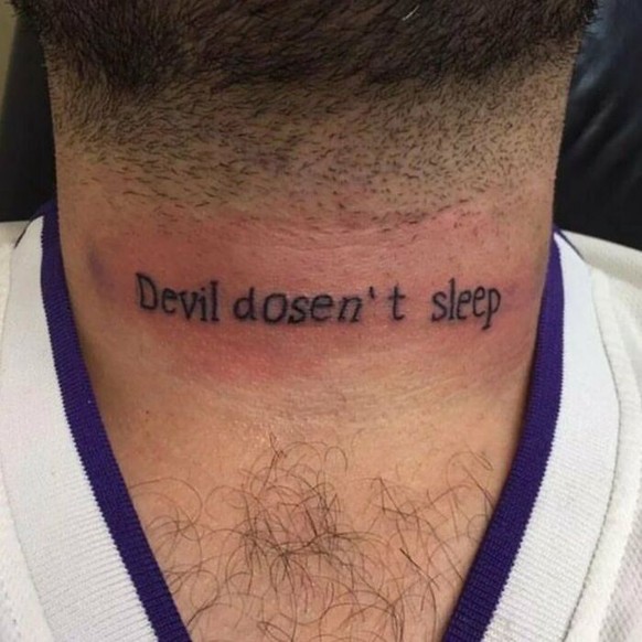Faildienstag: Tattoo Devil dosen&#039;t sleep