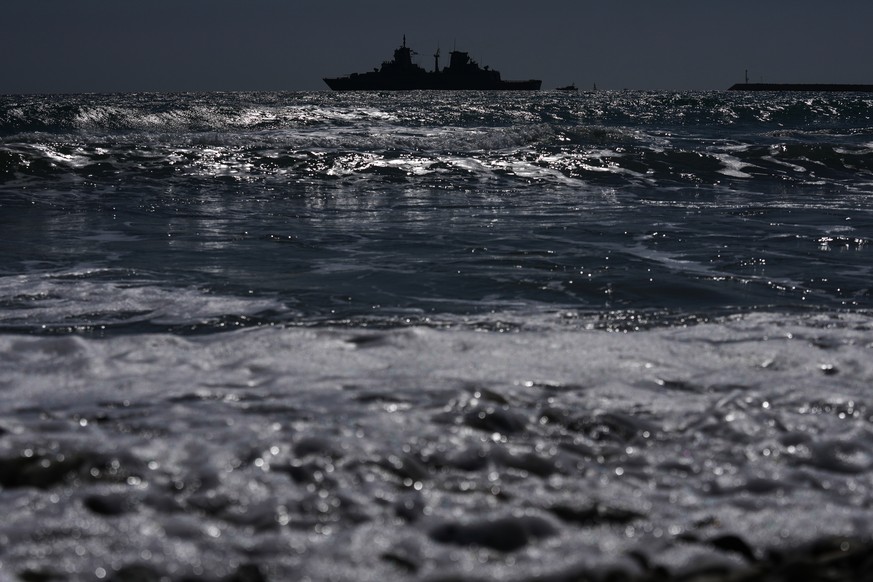German UNIFIL ship FGS Nordrhein-Westfalen departures from the port of Limassol, Cyprus, Thursday, March 12, 2026. (AP Photo/Petros Karadjias)
APTOPIX Cyprus Iran US Israel