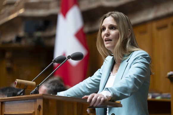 Corina Gredig, GLP-ZH, spricht waehrend der Sommersession der Eidgenoessischen Raete, am Mittwoch, 29. Mai 2024 im Nationalrat in Bern. (KEYSTONE/Anthony Anex)