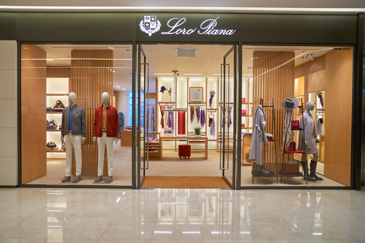 A store in Hong Kong, HONG KONG - CIRCA SEPTEMBER, 2016: Loro Piana store in Hong Kong. Shopping is a widely popular social activity in Hong Kong.