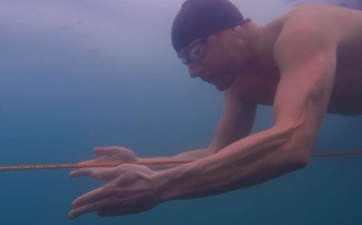 Markus Rogan Weltrekord Eisschwimmen Apnoetauchen Weissensee