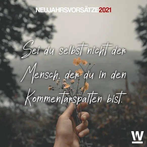 Neujahrsvorsätze für 2021 in 11 inspirierenden Motivationsplakaten\nViele der Vorsätze sind nicht immer selbstbestimmt. Dieser hier denke ich aber schon.