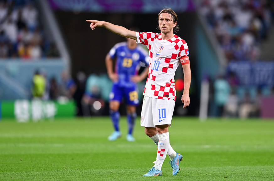 FUSSBALL WM 2022 Achtelfinale Japan - Kroatien 05.12.2022 Luka Modric (Kroatien) *** FOOTBALL World Cup 2022 Round of 16 Japan Croatia 05 12 2022 Luka Modric Croatia