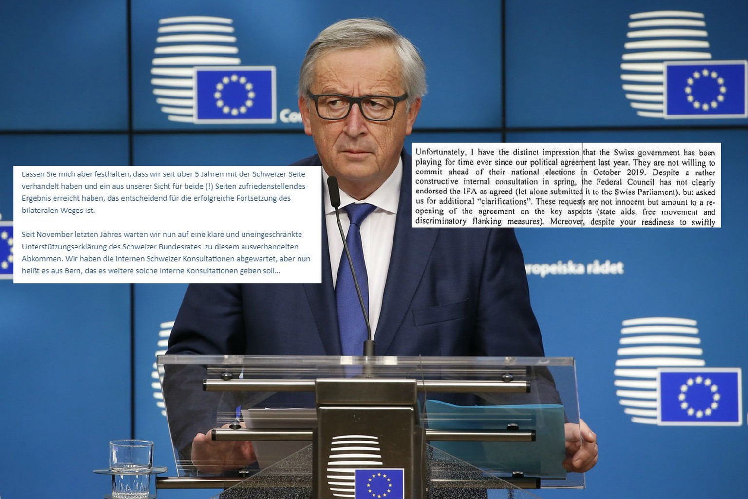 Jean-Claude Juncker und seine Kommission sind gar nicht zufrieden mit der Schweiz.
