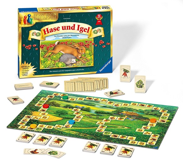 Hase und Igel, Spiel mit Spielmaterial