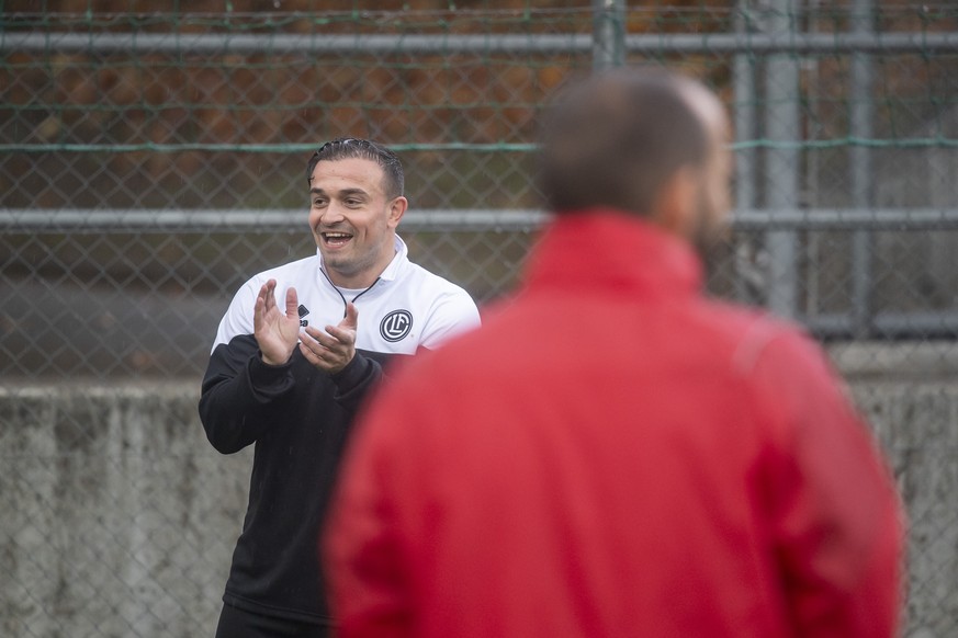 Xherdan Shaqiri trainiert mit dem FC Lugano, am Montag, 24. Oktober 2022, im Cornaredo-Stadion in Lugano. (KEYSTONE/Ti-Press/Pablo Gianinazzi)