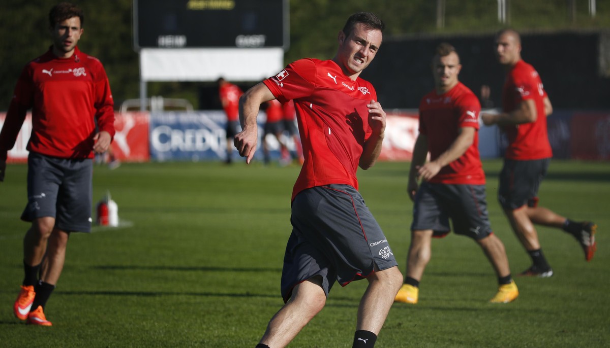 Im Training wurde vor dem San-Marino-Spiel intensiv am Abschluss gearbeitet.