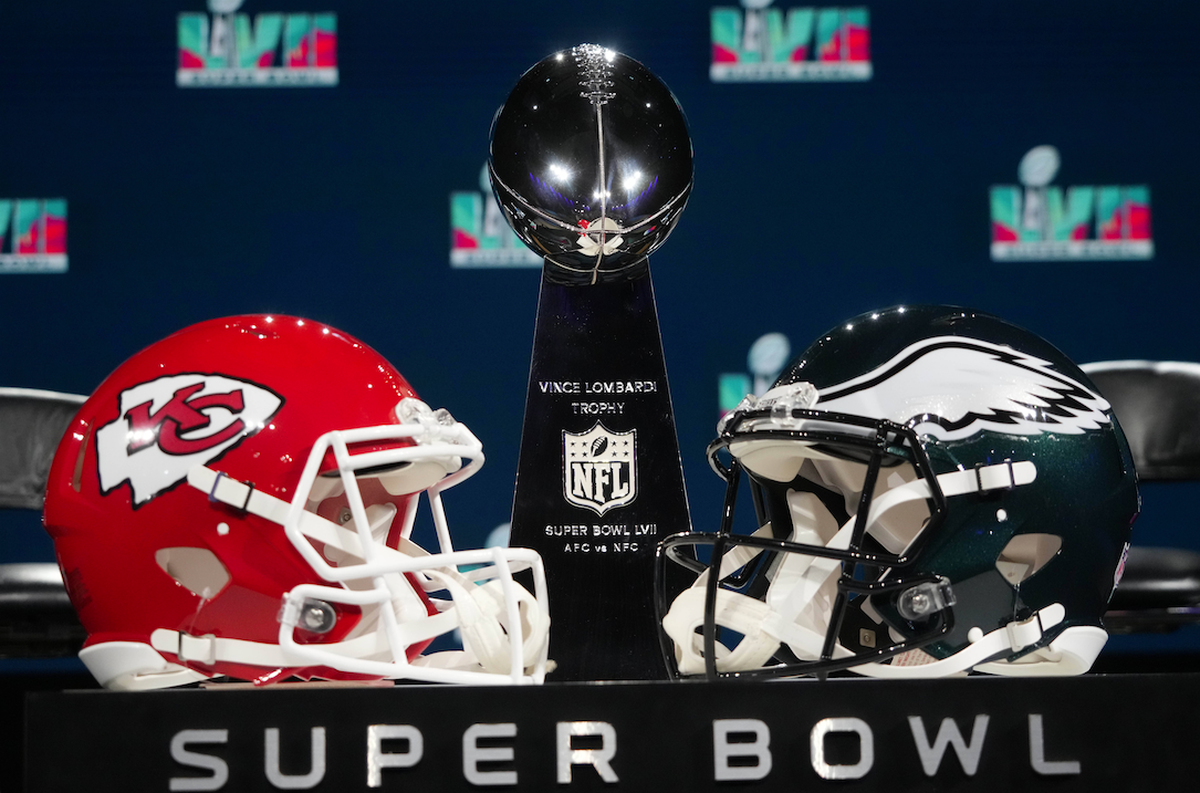 Super Bowl Superbowl Kansas City Chiefs Philadelphia Eagles Helmet Helmets Helm