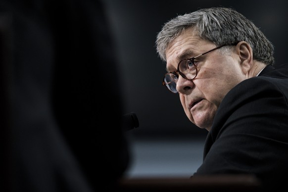 epa07873326 (FILE) - US attorney general, William Barr, testifies before House Appropriation subcommittee hearing on Commerce, Justice, Science, and Related Agencies in Washington, DC, USA, 09 April 2 ...