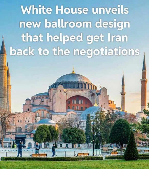 Meme zu Ballsaal Trump Iran (Mai 2026)