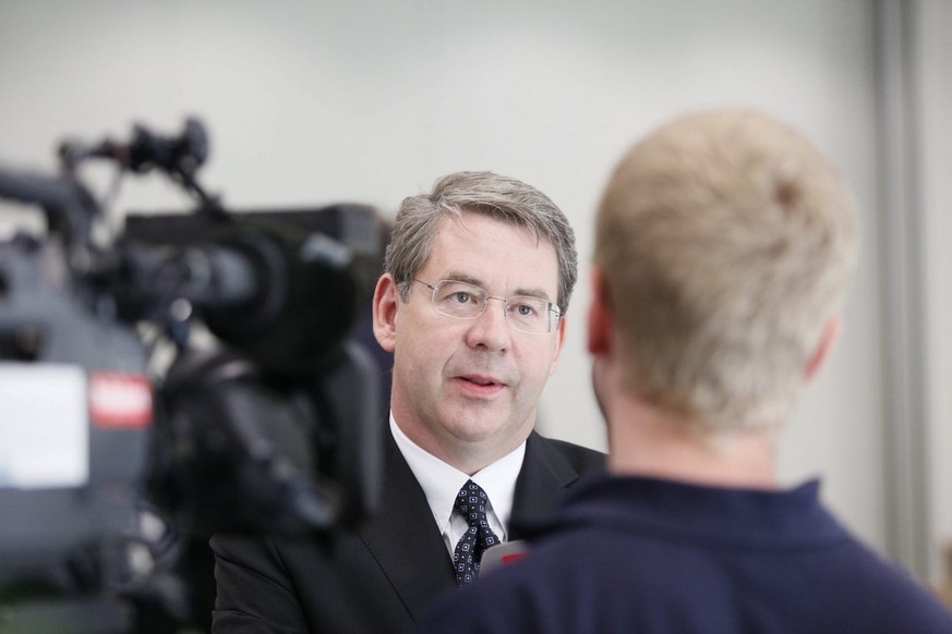 Martin Wagner, Verwaltungsratspraesident, an der Medienkonferenz der Basler Zeitung Medien am Montag, 30. August 2010 in Basel. (KEYSTONE/Andreas Frossard)