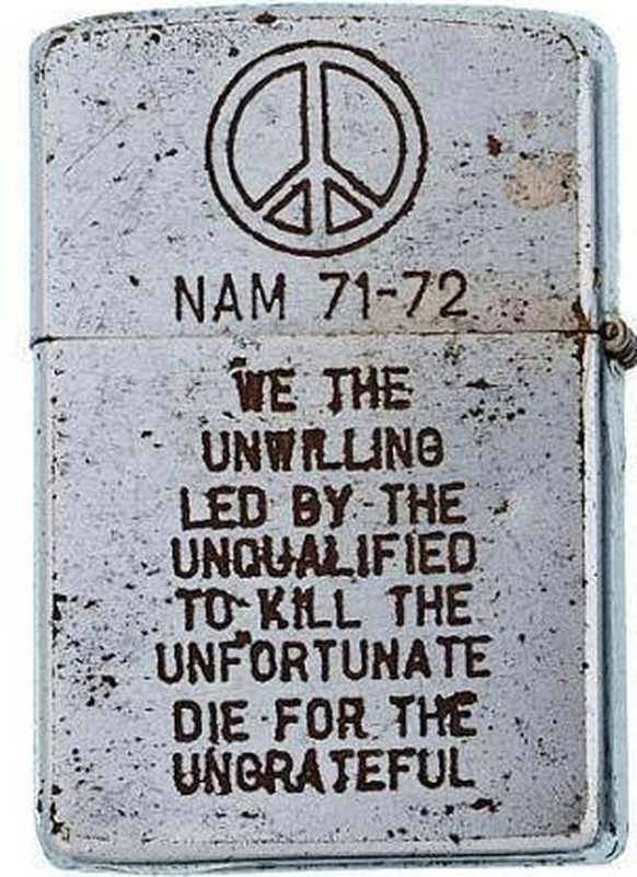 Vietnam War Zippo Lighters 
https://www.facebook.com/groups/archeologyandcivilizations/posts/9836011406492295/