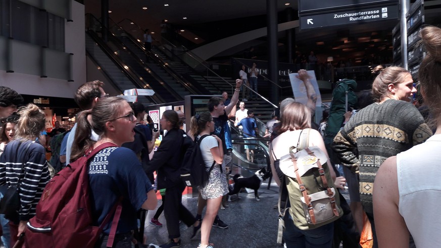 Flugstreik Aktion Flughafen Zürich, 13.7.2019