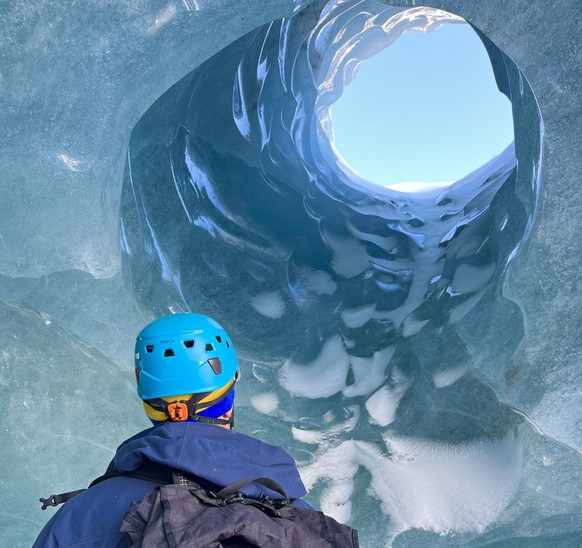 Morteratsch Gletscher Gletschergrotte Dezember 2024 Rauszeit