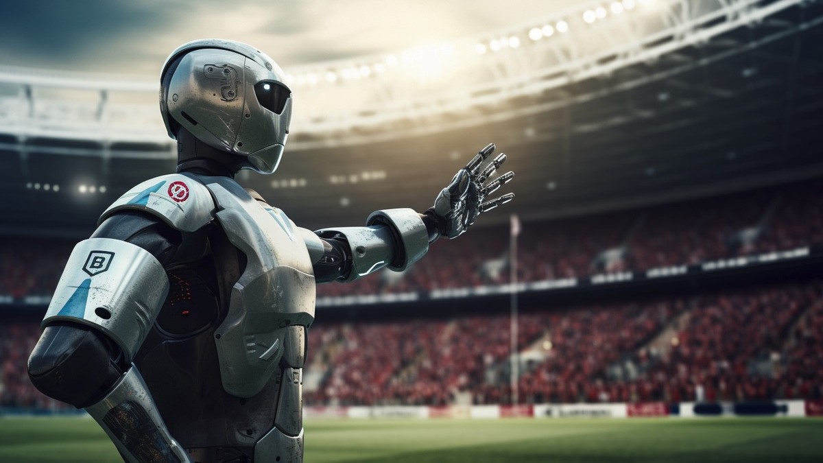 Offside Roboter Abseits Linienrichter Midjourney