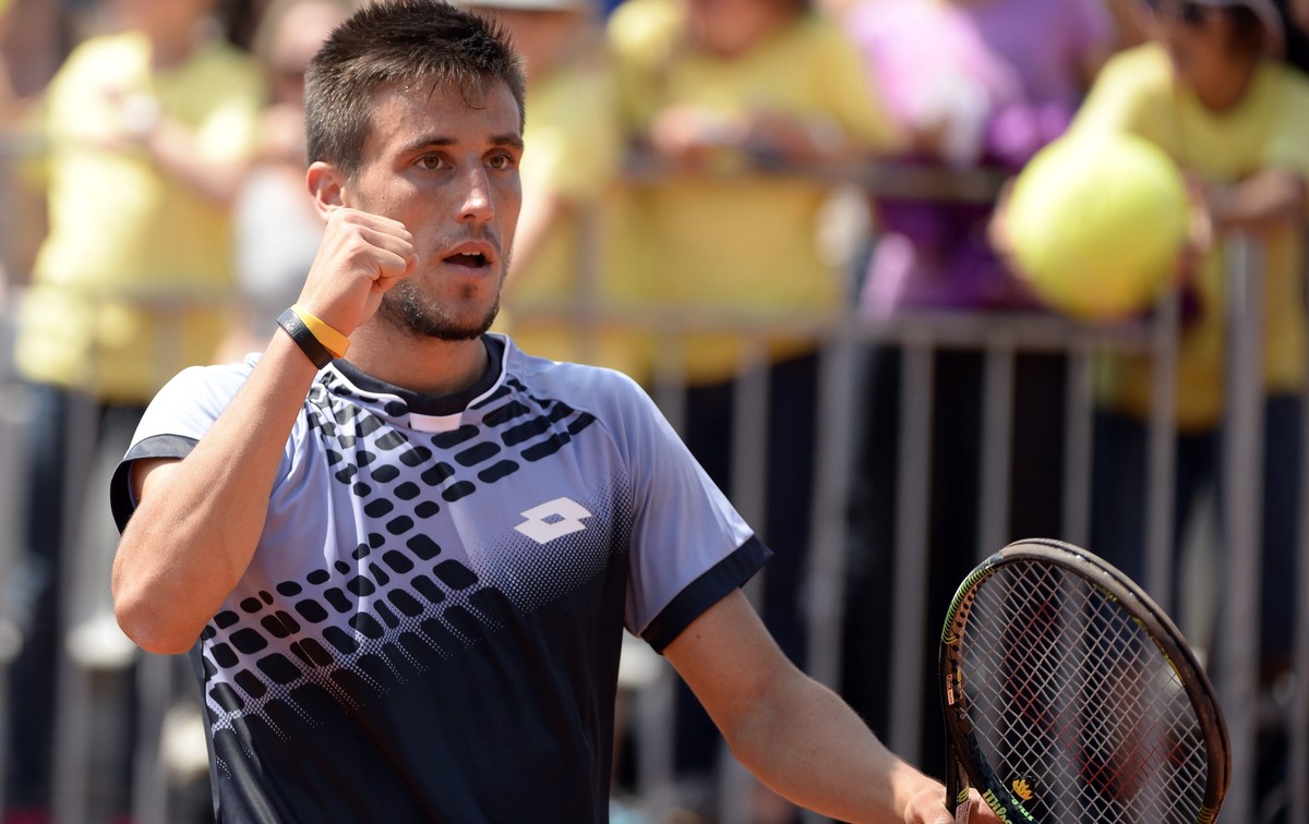 Dzumhur freut sich über den Sieg gegen Marcos Baghdatis.