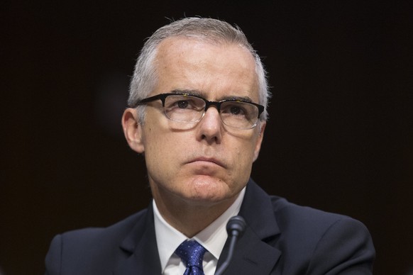 epa06609046 (FILE) - Acting FBI Director Andrew McCabe appears before the Senate Select Committee on Intelligence hearing on &#039;World Wide Threats&#039;, on Capitol Hill in Washington, DC, USA, 11  ...