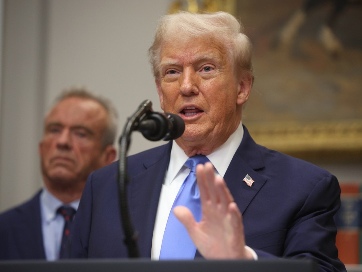 Donald Trump s'est exprimé sur l'autisme, lundi à la Maison Blanche.
