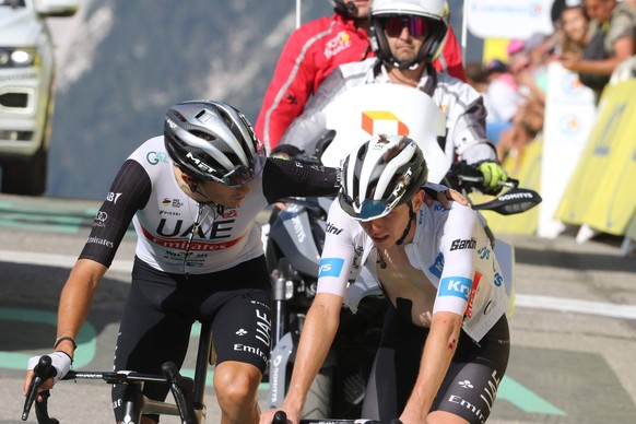 19-07-2023 Tour De France Tappa 17 Saint Gervais - Mont Blanc - Courchevel 2023, Uae Emirates Soler, Marc Pogacar, Tadej Col De La Loze PUBLICATIONxNOTxINxITAxFRAxNED