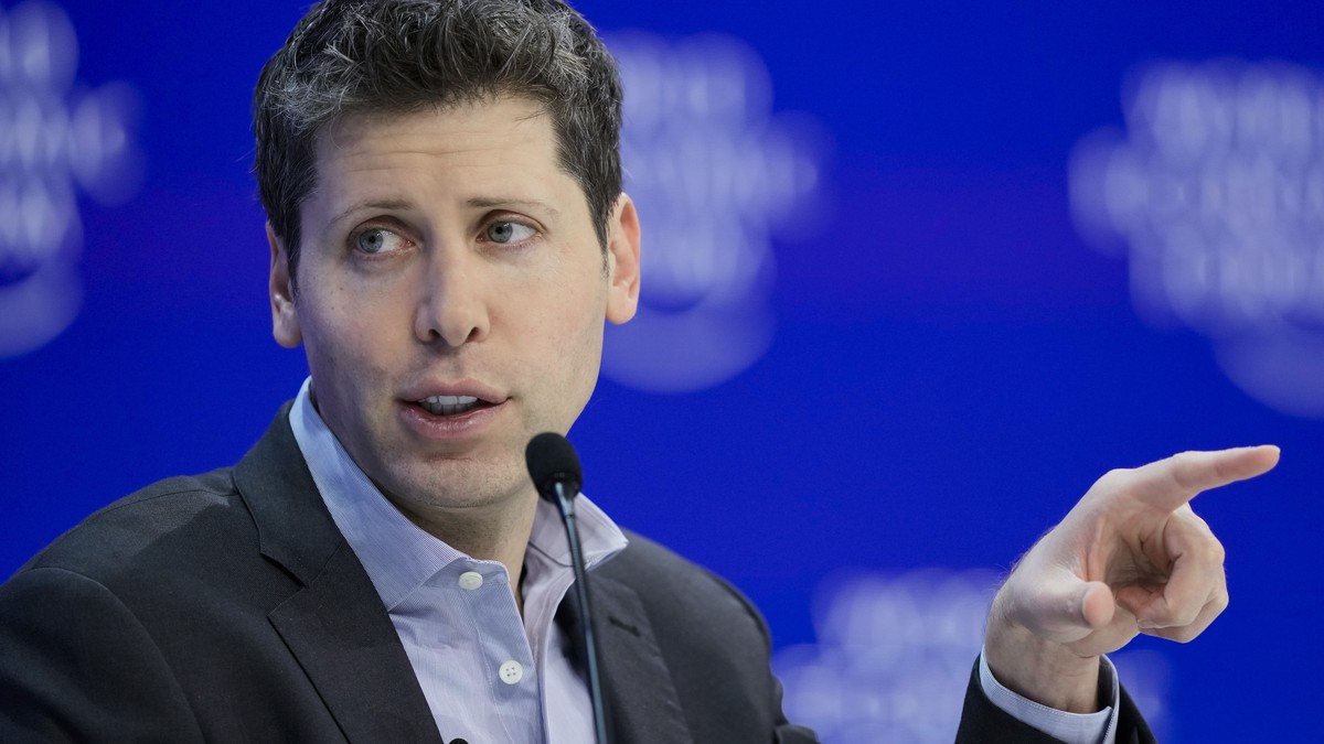 FILE - OpenAI CEO Sam Altman participates in the "Technology in a turbulent world" panel discussion during the annual meeting of the World Economic Forum in Davos, Switzerland, on Jan. 18, 2 ...