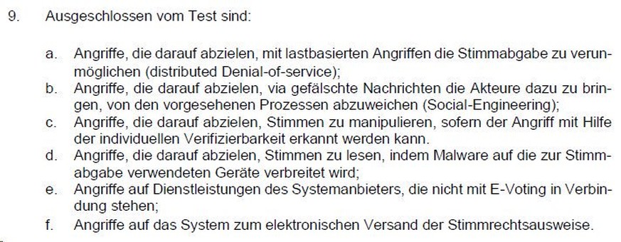 Die Post definiert, welche Angriffe auf das E-Voting nicht erlaubt sind.