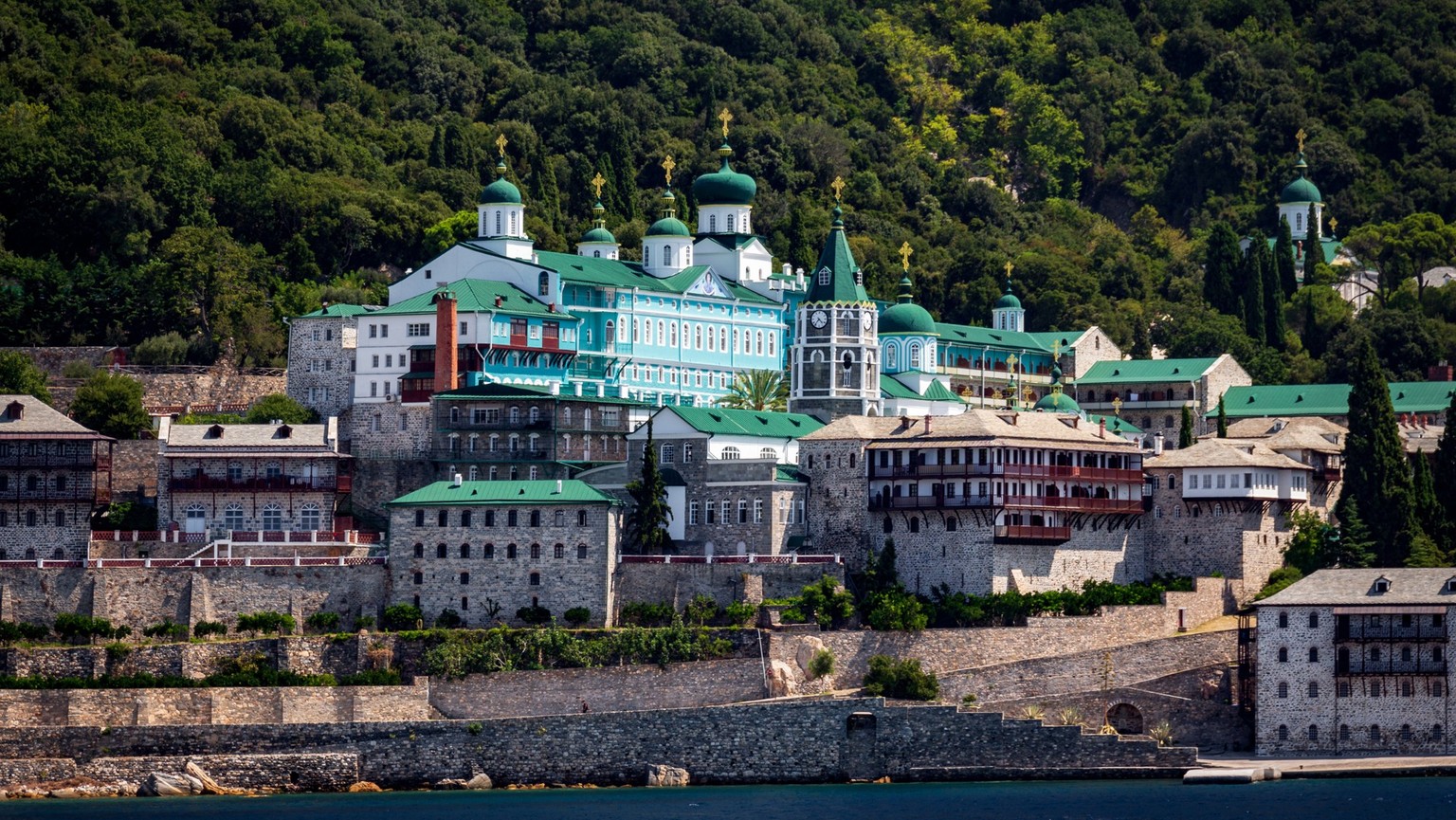 Rossikon Saint Panteleimon Kloster am Berg Athos in Griechenland -