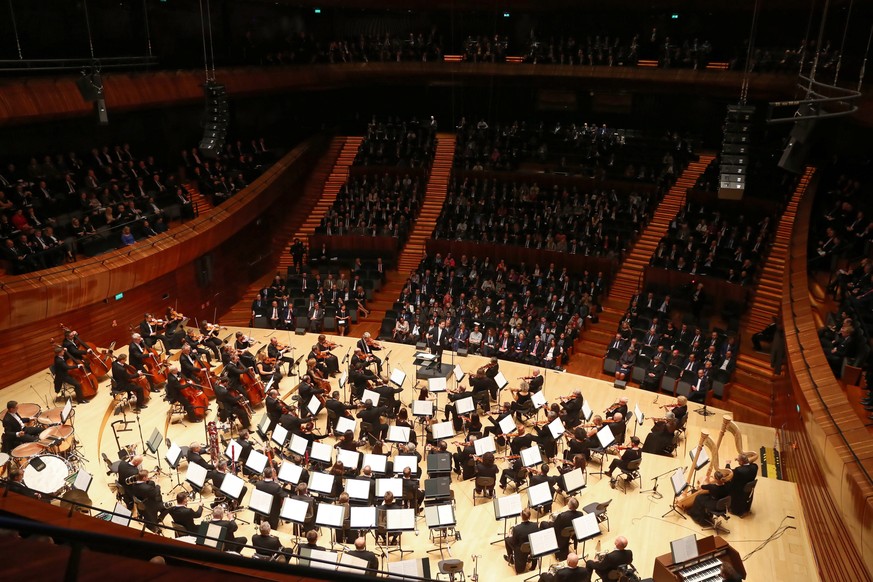 epa07206631 The concert of the Polish National Radio Symphony Orchestra perform a concert for participants of the UN Climate Summit COP24, in Katowice, Poland, 03 December 2018. The COP (Conference of ...