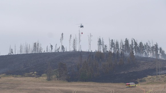 Katastrophenalarm im Waldbrandgebiet im Th
