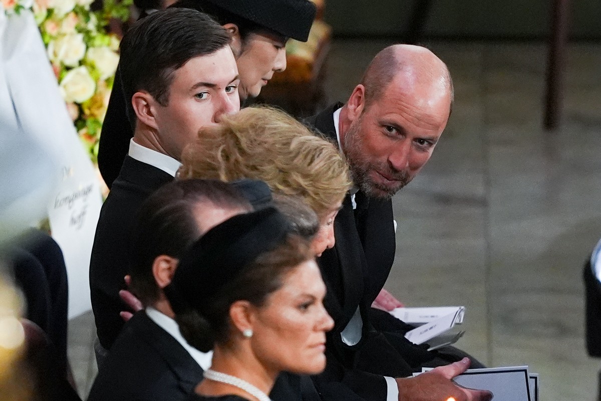 Britain's Prince William during the funeral ceremony of King Harald V in Oslo Cathedral on Wednesday, Sept. 9, 2026. (Lise Aserud/Pool Photo via AP)
Norway King Funeral