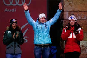 Tina Weirather (r.) wurde fälschlicherweise als Österreicherin betitelt.