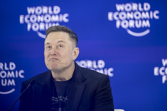 Elon Musk, speaks during a panel discussion during the 56th annual meeting of the World Economic Forum, WEF, in Davos, Switzerland, Thursday, January 22, 2026. The meeting under the topic "A Spir ...