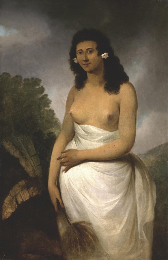 Portrait der Prinzessin Poedua von Ra’iatea, um 1782.
https://commons.wikimedia.org/wiki/File:John_Webber_-_Portrait_of_Poedooa,_daughter_of_Orea,_King_of_Ulaitea,_Society_Islands_-_Google_Art_Project ...