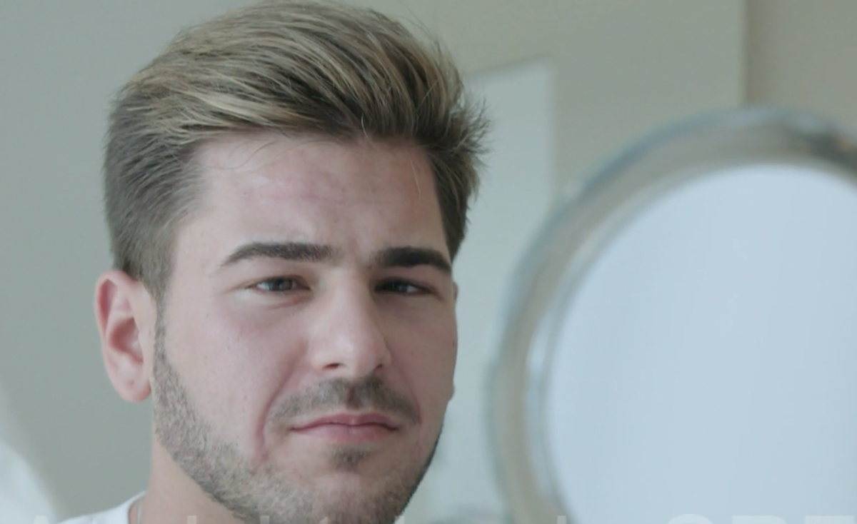 Kevin Rossi kurz nach dem Eingriff.