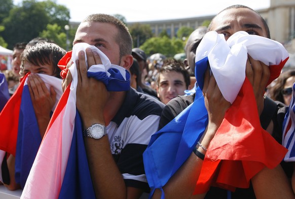 Wäre den Schweizern recht: niedergeschlagene französische Fans wie an der WM 2010.