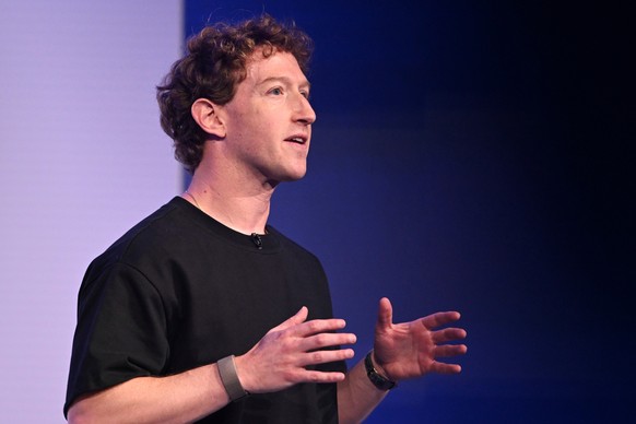 FILE - Meta CEO Mark Zuckerberg speaks during the company's Connect developer conference Wednesday, Sept. 17, 2025, in Menlo Park, Calif. (AP Photo/Nic Coury, File)
Meta-AI-Zuckerberg