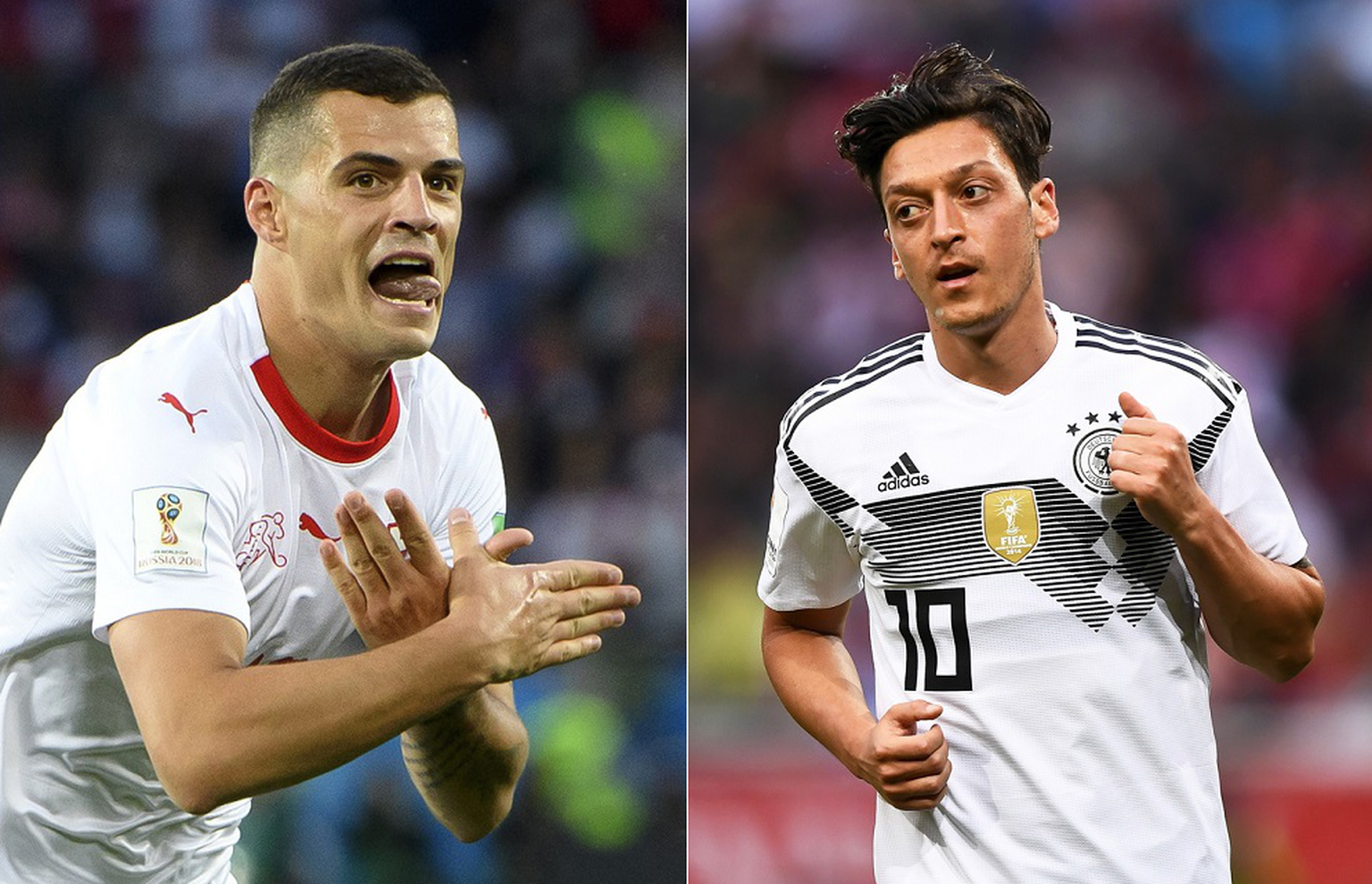 Granit Xhaka und Mesut Özil