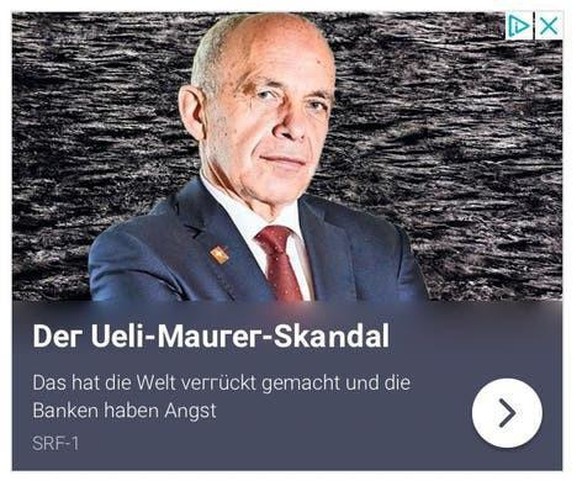 Betrügerische Masche: eine Fake-Werbung mit Bundesrat Ueli Maurer.
