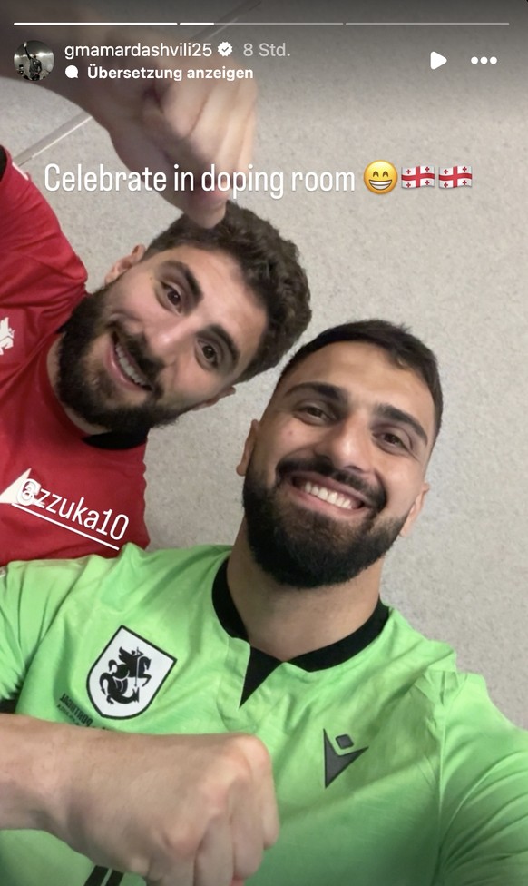 Goalie Mamardaschwili feiert sogar beim Doping-Test.