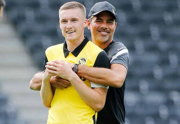 Foto Manuel Geisser 23.06.2021 Bern : Wankdorf Stadion Bern Saison 2021/2022 Herren Fussball Freundschaftsspiel Young Boys Bern - SC Kriens Michel Aebischer - Trainer David Wagner Young Boys *** Photo ...