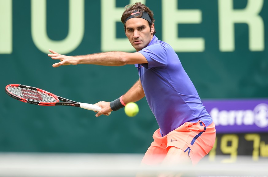 Roger Federer will in Halle den dritten Titel in Serie.