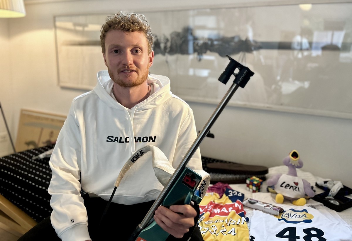 Biathlon: Der Schweizer Sebastian Stalder baut seine eigenen Gewehrschäfte.