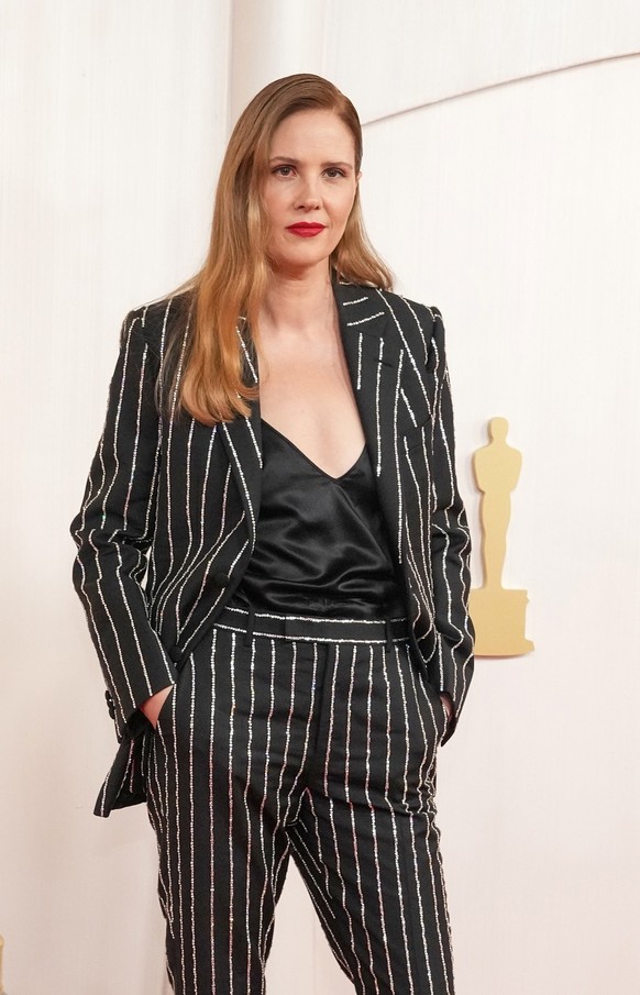 epa11212449 Justine Triet arrives for the 96th annual Academy Awards ceremony at the Dolby Theatre in the Hollywood neighborhood of Los Angeles, California, USA, 10 March 2024. The Oscars are presente ...