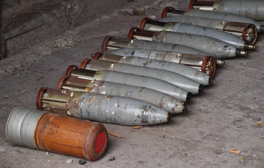 Russia Ukraine Military Operation Mechanized Troops 8292632 10.10.2022 Artillery shells are seen in the course of Russia s military operation in Ukraine at the location of the Russian mechanized troop ...